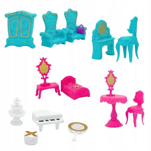 PRZENOŚNY DOMEK DLA LALEK PAŁAC ZAMEK DUŻY AKCESORIA KSIĘŻNICZKA WOOPIE na Arena.pl