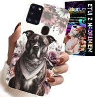 ETUI DO SAMSUNG GALAXY A21s - PITBULL GROŹNE PSY FUTERAŁ PLECKI CASE