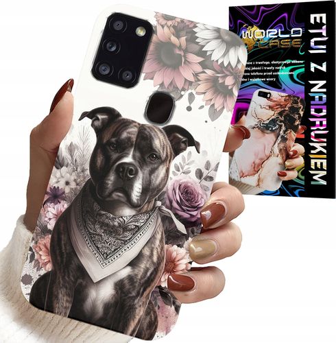 ETUI DO SAMSUNG GALAXY A21s - PITBULL GROŹNE PSY FUTERAŁ PLECKI CASE na Arena.pl