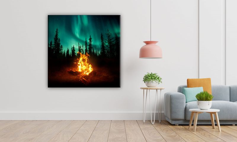 OBRAZ NA PŁÓTNIE 125 Zorza 50x50cm zdjęcie 5
