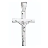 ELEGANCKI DUŻY SREBRNY MĘSKI KRZYŻ NA GRUBY ŁAŃCUCH WIZERUNEK CHRYSTUSA
