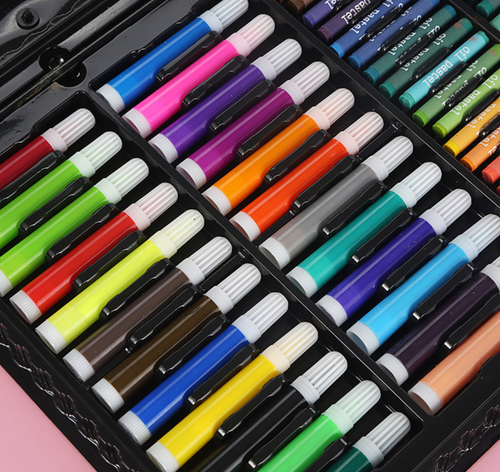 Zestaw artystyczny szkolny kreatywny malarski 168 elementów w walizce na Arena.pl