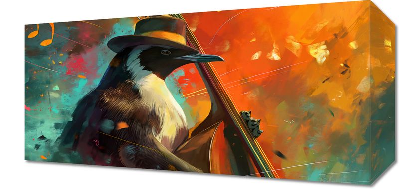 Obraz 40x20cm Pingwinia Nuta zdjęcie 1