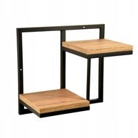 Kwietnik wiszacy półka na ścianę na 2 kwiaty dąb craft regał wiszący