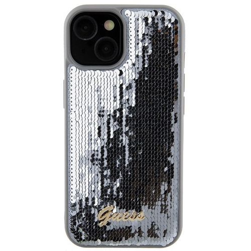 Guess GUHCP15SPSFDGSS iPhone 15 6.1" srebrny/silver hardcase Sequin Script na Arena.pl
