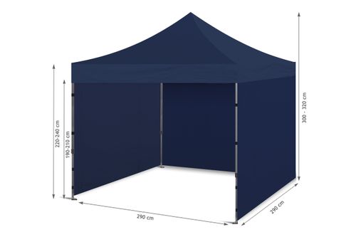Namiot handlowy Basic 300 x 300 cm granatowy na Arena.pl