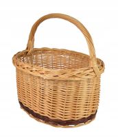 Wiklinowy koszyk NA ZAKUPY GRZYBY kosz na PIKNIK