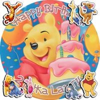 OPŁATEK NA TORT 30CM - KUBUŚ PUCHATEK + IMIĘ + GRATIS! 24CM 26CM