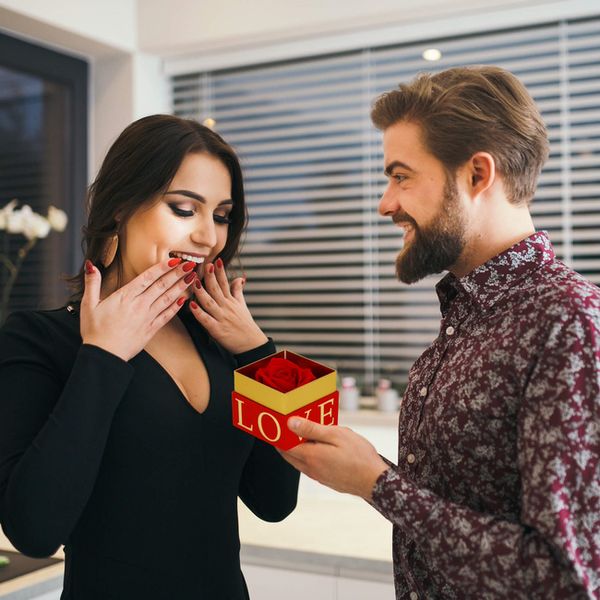 Wieczna róża w pudełku prezentowym Love zdjęcie 5