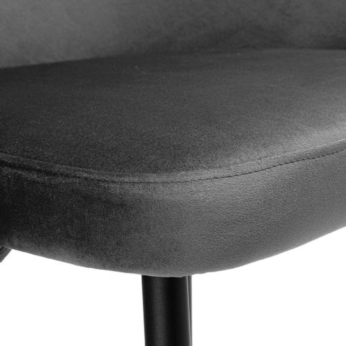 Krzesło HAMPTON VELVET grafitowe na Arena.pl