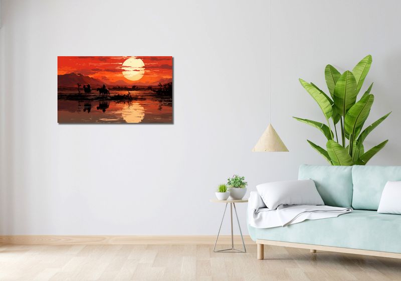 Obraz 90x50cm Zachód Słońca na Prerii zdjęcie 2