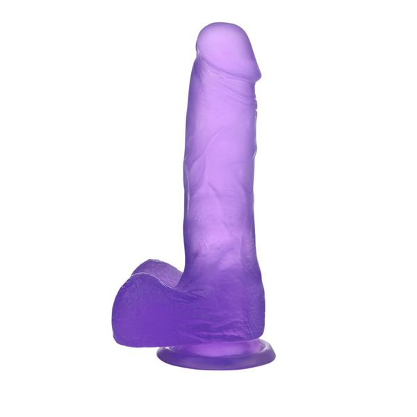 7"" Jelly Studs Crystal Dildo Medium Purple zdjęcie 2