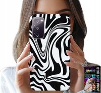 ETUI DO SAMSUNG GALAXY S20 FE - CZARNO BIAŁA ABSTRAKCJA + SZKŁO HART