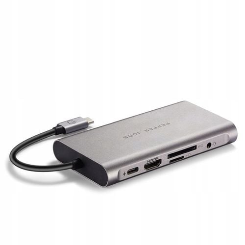 Pepper Jobs 11w1 Hub USB-C HDMI USB 3.1 Czytnik Kart mini jack LAN 4xUSB PD na Arena.pl
