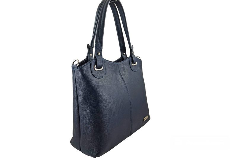 Codzienna duża torebka damska - Granatowa zdjęcie 3