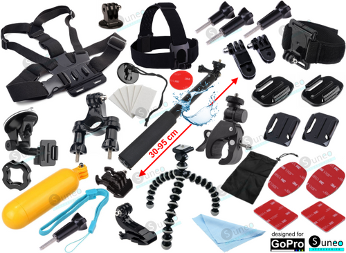 ZESTAW 41 el. DO GOPRO 7, 6, 5, 4, 3+, 3, session - AKCESORIA, UCHWYTY na Arena.pl