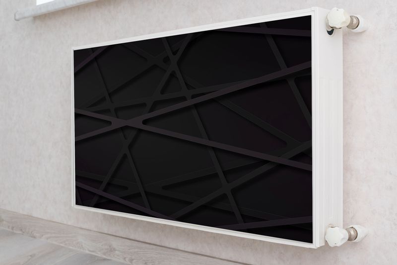 MASKOWNICA Magnetyczna Na Kaloryfer Czarna Abstrakcja 110cm x 60cm zdjęcie 4