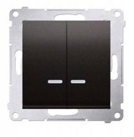 Simon54 Łącznik świecznikowy z podświetleniem LED DW5BL.01/48 antracyt