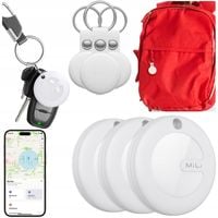 Lokalizator GPS 3x MiTag MiLi do iOS + 3x Etui Brelok do plecaka kluczy psa