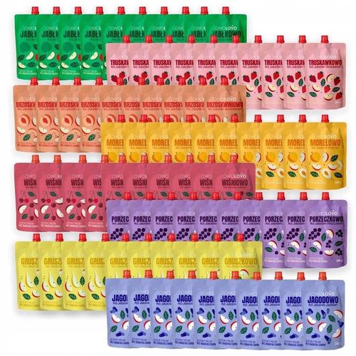 Owolovo Mix 8 smaków musów owocowych 200 g x 80 sztuk na Arena.pl