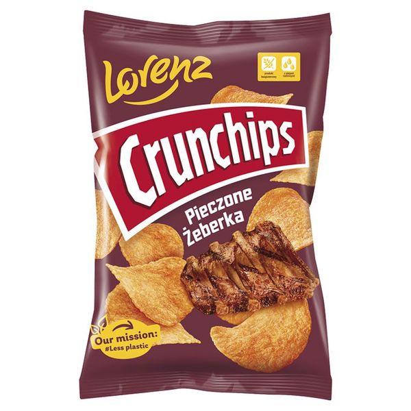 Crunchips Chipsy ziemniaczane pieczone żeberka 140 g zdjęcie 1