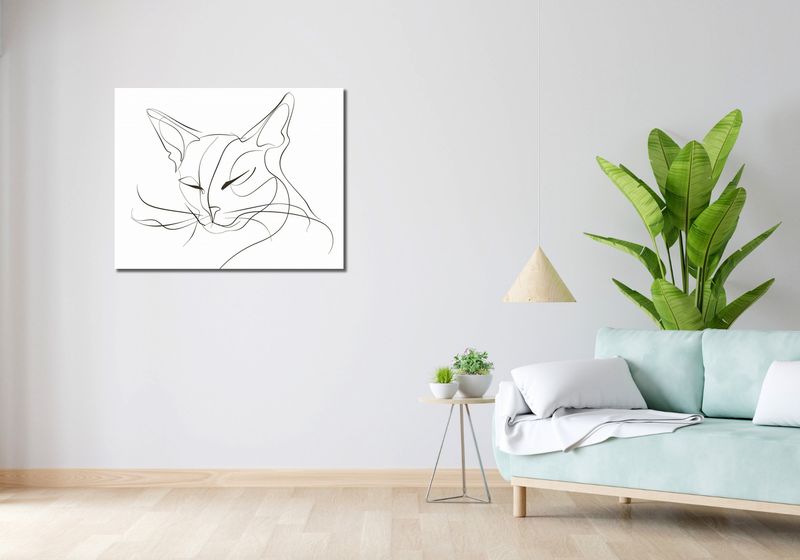 Obraz 90x70cm Linijny Kot zdjęcie 2