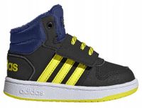 DZIECIĘCE BUTY ZIMOWE ADIDAS HOOPS OCIEPLANE NA RZEPY ROZMIAR 21