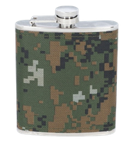 Piersiówka ze Stali Nierdzewnej w EkoSkórze Moro 6 OZ ok. 180 ml Gentelo