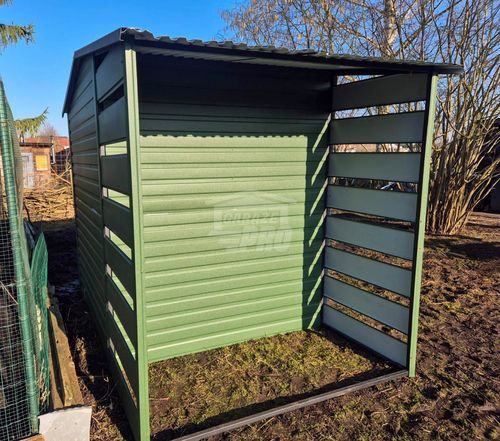 Schowek domek ogrodowy 2x2m + wiata 1m drzwi okno dach GP604 na Arena.pl