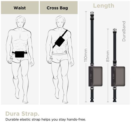 tech-protect uwp10 universal waterproof pouch 10 inch black/clear na Arena.pl