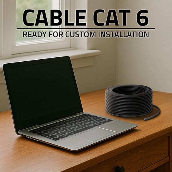 Qoltec Patchcord UTP CAT6 100m 1Gb/s Czarny zdjęcie 2