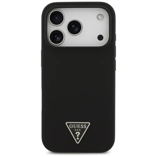 etui guess silicone triangle logo magsafe do iphone 17 pro - czarne na Arena.pl