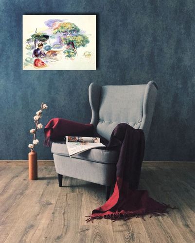 Landscape with a Girl, Auguste Renoir - obraz na płótnie 50x40 cm na Arena.pl