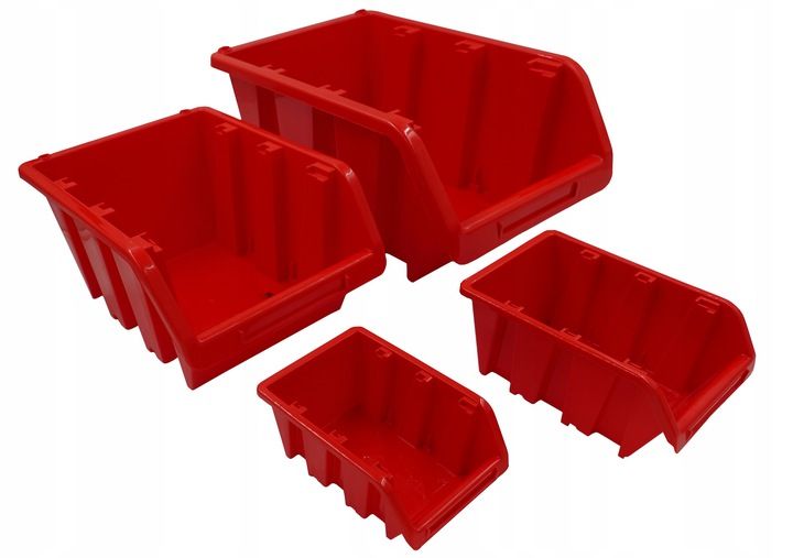 Pudełka warsztatowe kuweta czerwone 155x100x70 mm POJEMNIKI KUWETY 20 SZT zdjęcie 5