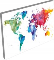 OBRAZ do pokoju salonu sypialni mapa świata 120x80