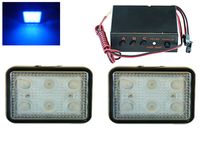 zestaw 2 x Lampa ostrzegawcza błyskowa + sterownik 12v  niebieska
