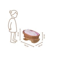 Łóżeczko wiklinowe dla lalek 46x28 H20/25 uniwersalny