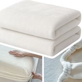 PRZEŚCIERADŁO Z GUMKĄ 200x220 PLUSZOWE POLAROWE MIŚ MIĘKKIE CIEPŁE  BIAŁE