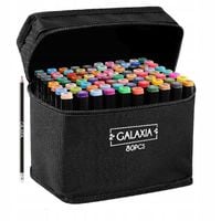 MARKERY ALKOHOLOWE 80 SZT Flamastry Mazaki Pisaki Dwustronne Pro + TORBA