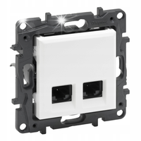 GNIAZDO INTERNET 2xRJ45 UTP KAT. 5e BIAŁE LEGRAND NILOE STEP 863160B