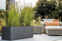 Donica ogrodowa metalowa 180x50x50RAL7016 antracyt