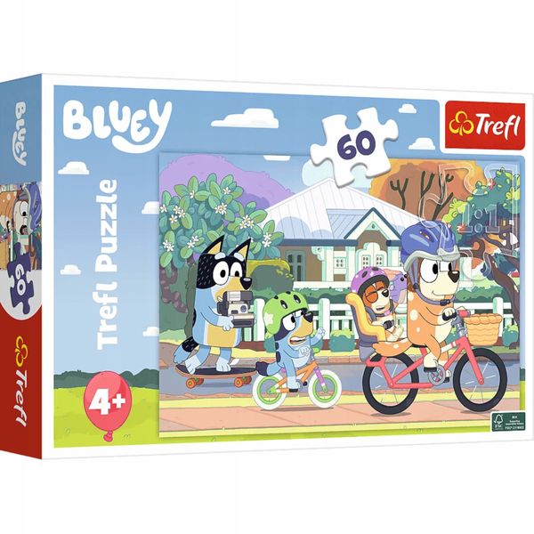 Puzzle Bluey 60 elementów Wesoły Bluey Trefl 17384 zdjęcie 1