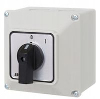 ŁĄCZNIK KRZYWKOWY 0-1 40A 3P W OBUDOWIE 110x110 3F IP65 ŁĄCZNIK ZASILANIA