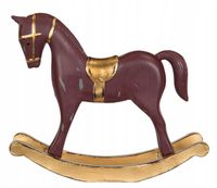 FIGURKA KONIK NA BIEGUNACH bordowa