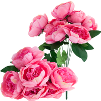 Peonia Sztuczny Bukiet X 7 Różowe Piwonia Wiosenna
