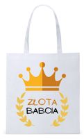 Dla Babci Babuni Prezent Torba Eco Biała Shopper Z Nadrukiem Ze Zdjęciem
