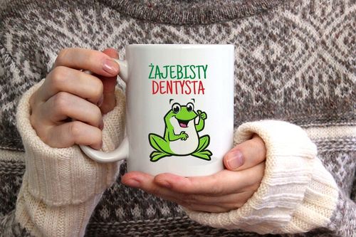 Kubek Prezent Dla Dentysty Gotowy By Pomagać Z Nadrukiem Ze Zdjęciem na Arena.pl