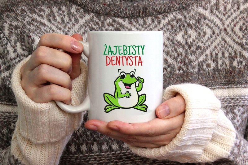 Kubek Prezent Dla Dentysty Gotowy By Pomagać Z Nadrukiem Ze Zdjęciem zdjęcie 4