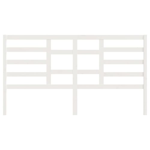 Wezgłowie łóżka, białe, 206x4x104 cm, lite drewno sosnowe na Arena.pl