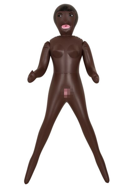 Erotyczna Lalka Miłosna Dmuchana Czarna 3 Dziury zdjęcie 2